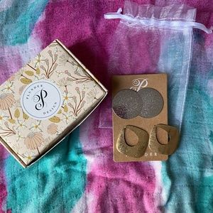 Plunder Adelia Gold and Silver Earring Set